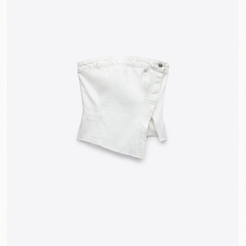 ZARA DENIM TRF CORSET TOP - Picture 7 of 7